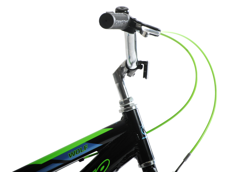 Salcano Wolf 20 Inch Wheel Kids Bike Black and Green-10